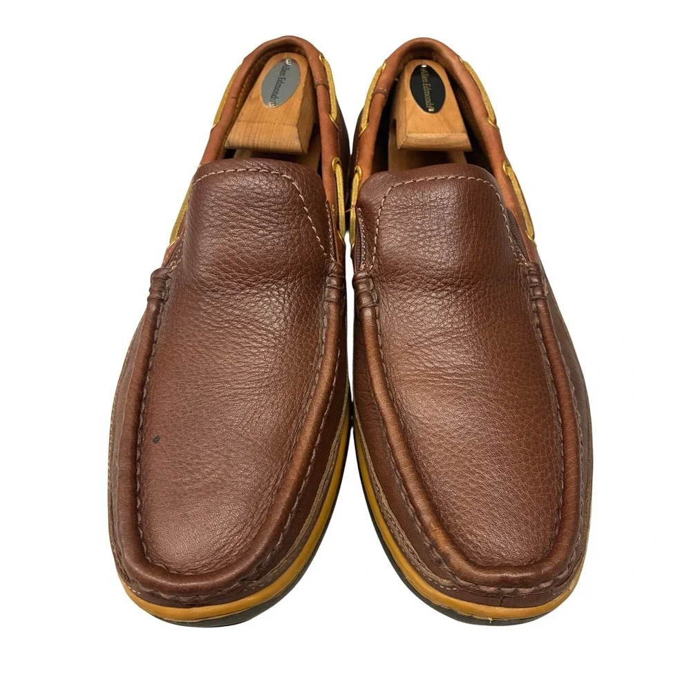 Tommy Bahama Rum Cay Slip On Loafers Mens 9.5 Brown Leather Driving Shoes Mocs